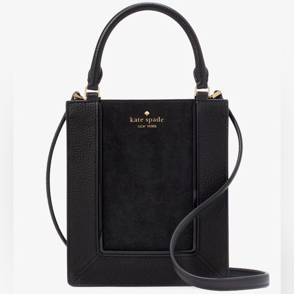kate spade Handbags - NWT Kate Spade Lena Mini Tote Black Leather & Suede KI886 Purse $389